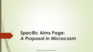 Session 3: A Proposal in Microcosm