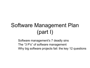 Software Management Plan