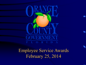 Employee Service Awards - Orange County Comptroller