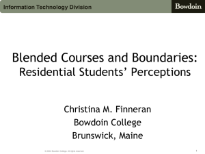 Blended Courses and Boundaries: Residential