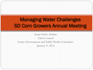 Managing Water Challenges SD Corn Growers Annual Meeting