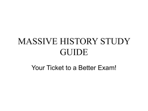 MASSIVE HISTORY STUDY GUIDE!