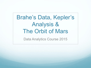 Brahe*s Data, Kepler*s Analysis & The Orbit of Mars