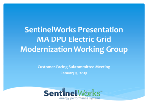 Sentinel Works Presentation - Massachusetts Grid Modernization