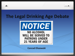 The Legal Drinking Age Debate