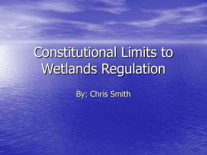 Constitutional Limits to Wetlands Regulation