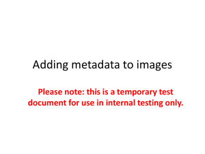 Adding metadata to images