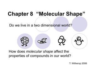 Chapter 8 Molecular Shape