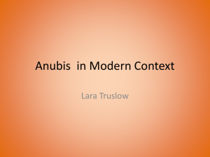 Anubis in Modern Context