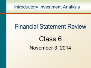 Introductory Investment Analysis – Financial