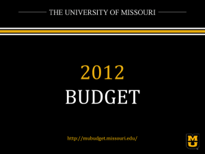 2012 budget - MU Budget Office