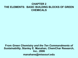 basic building blocks of green chemicals