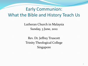 Early Communion - Bangsar Lutheran Church