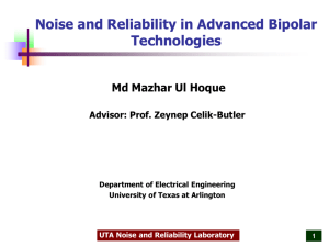Noise and reliability in advanced bipolar technologies