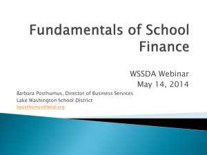 Budgeting and Reporting - Washington State School Directors