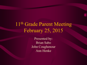 Junior Parent Meeting Presentation