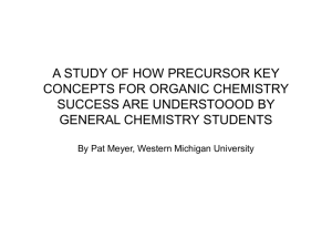 a study of how precursor key concepts for organic chemistry