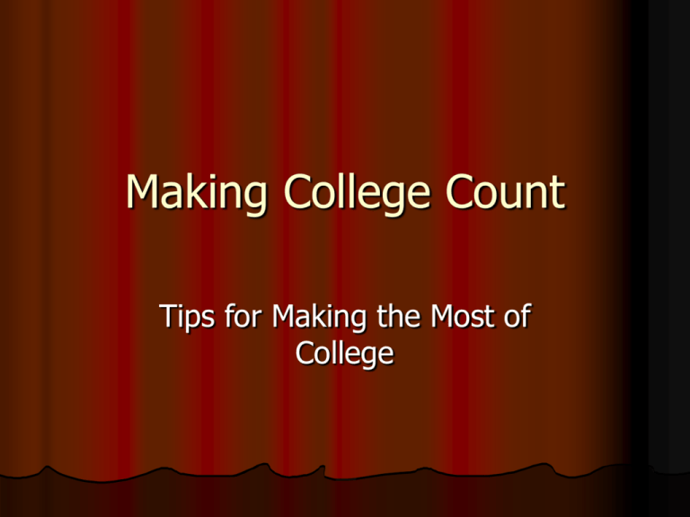 making-college-count