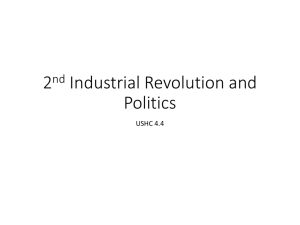 2nd Industrial Revolution and Politics