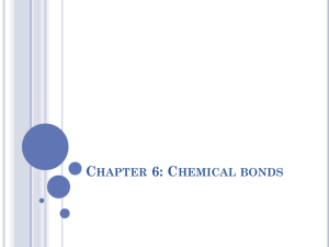 Chapter 6: Chemical bonds