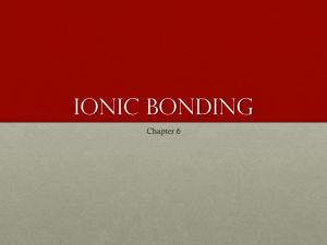 Ionic Bonding Notes