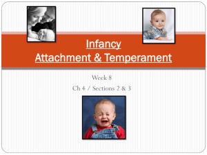 Infancy, Attachment & Temperament