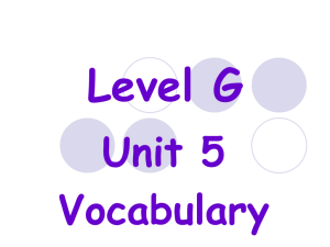 Level G Unit 5