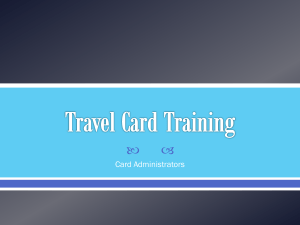 Travel Card Admin Powerpoint