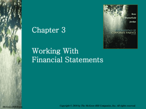 Chapter 3 Working With Financial Statements
