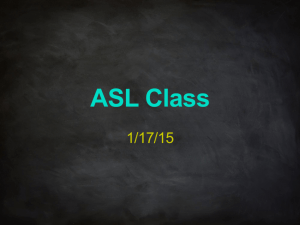 Review - ASL I