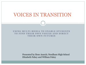 Voices in Transition - Massachusetts Department of Education
