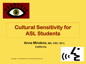 Cultural Sensitivity for ASL Students