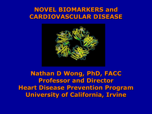 Novel Biomarkers and CVD - Heart Disease Prevention Program