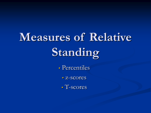 Measures of Relative Standing