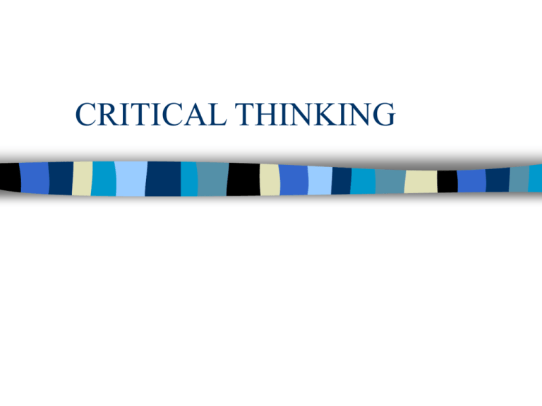 critical thinking icu