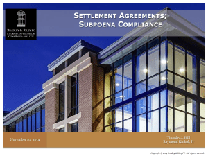 Settlement Agreements Iowa Law - Association of Corporate Counsel