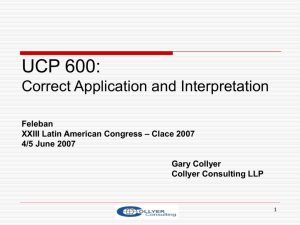 UCP 600 – An Overview