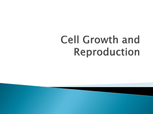 6 Cell Growth and Reproduction