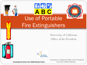 Portable Fire Extinguisher - July
