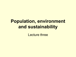 Population, environment and sustainability