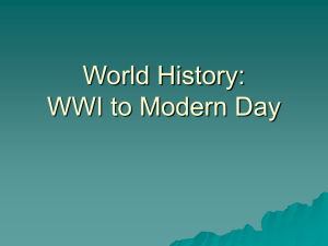 World History: WWI to Modern Day