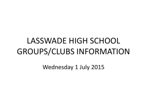 Lasswade High School Power Point Wednesday 1 July 2015