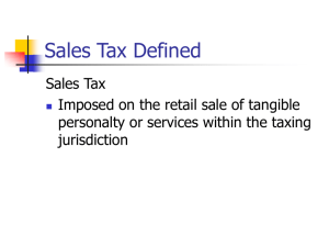 Sales Tax Presentation