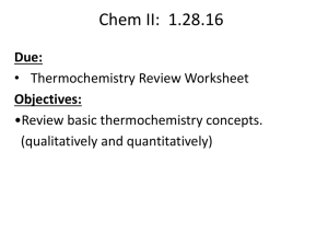 Thermochemistry ppts. - Warren County Schools