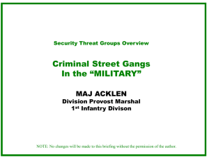 Gangs in the US Military (with Notes).