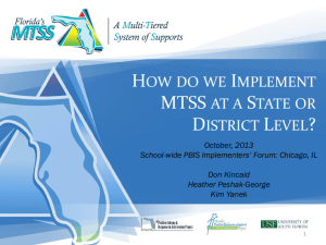 How Do We Implement MTSS At A State Or District Level?