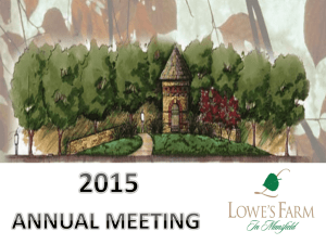 2015 Lowes Farm HOA ANNUAL MEETING (presentation)