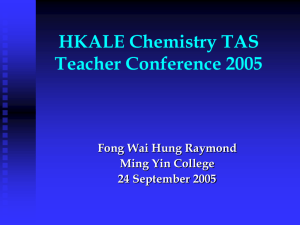 Chemistry TAS Conference 2005