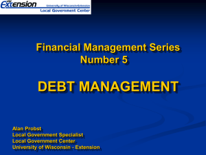 Debt Management - Local Government Center