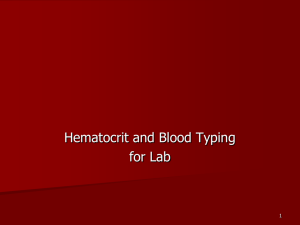 Blood Typing, Hct